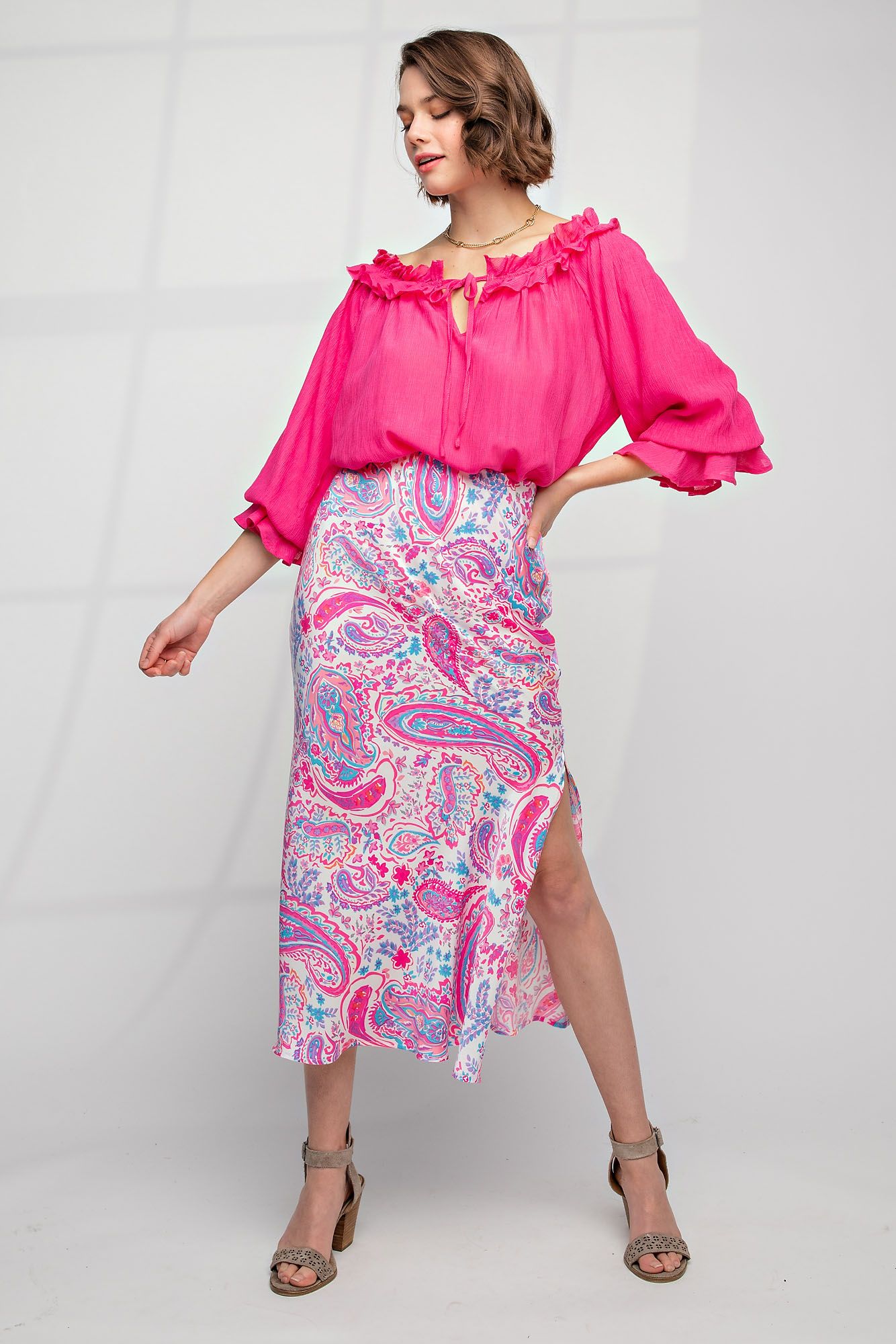 Paisley Pink Skirt